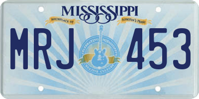 MS license plate MRJ453