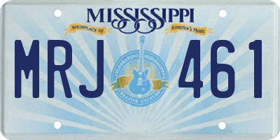 MS license plate MRJ461