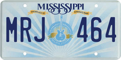 MS license plate MRJ464