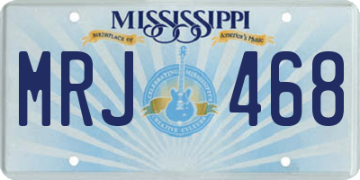 MS license plate MRJ468