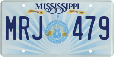 MS license plate MRJ479