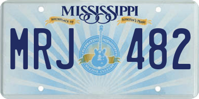 MS license plate MRJ482