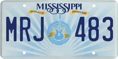 MS license plate MRJ483