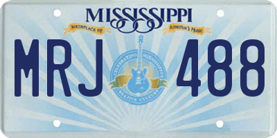 MS license plate MRJ488