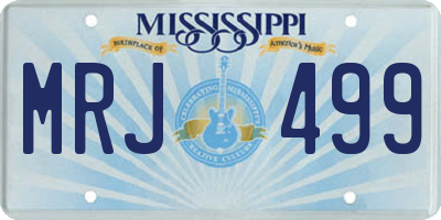 MS license plate MRJ499