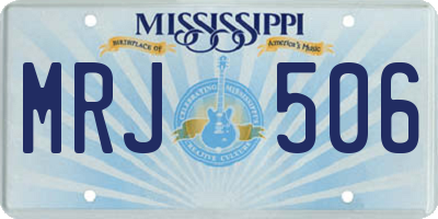 MS license plate MRJ506