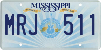 MS license plate MRJ511