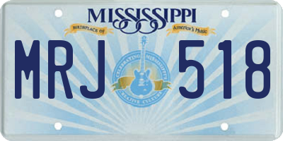 MS license plate MRJ518