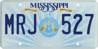 MS license plate MRJ527