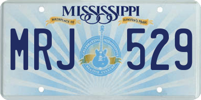 MS license plate MRJ529