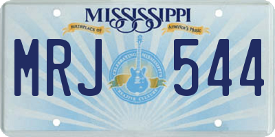 MS license plate MRJ544