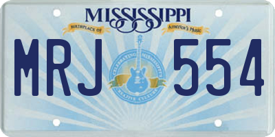 MS license plate MRJ554