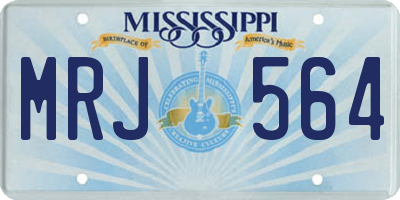 MS license plate MRJ564
