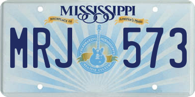 MS license plate MRJ573