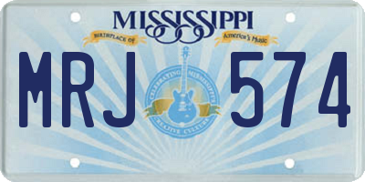 MS license plate MRJ574