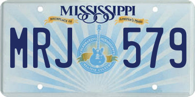 MS license plate MRJ579