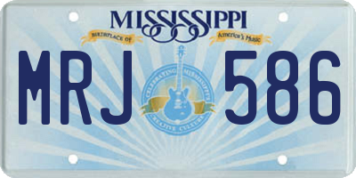 MS license plate MRJ586