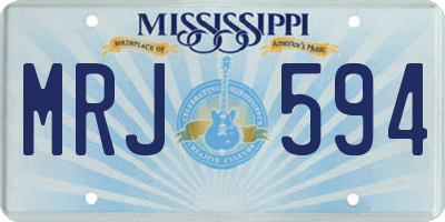 MS license plate MRJ594