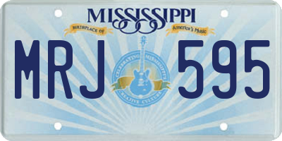 MS license plate MRJ595