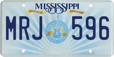 MS license plate MRJ596