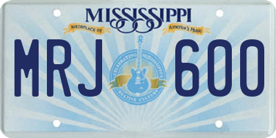 MS license plate MRJ600