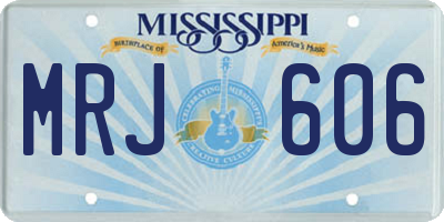 MS license plate MRJ606