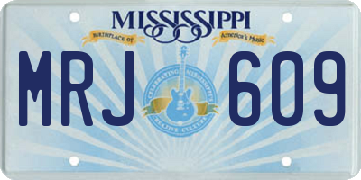 MS license plate MRJ609