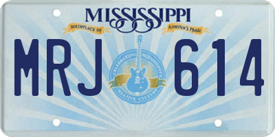 MS license plate MRJ614