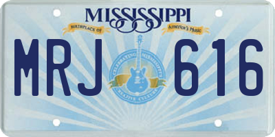 MS license plate MRJ616