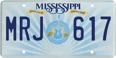 MS license plate MRJ617