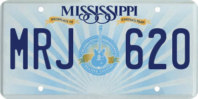 MS license plate MRJ620
