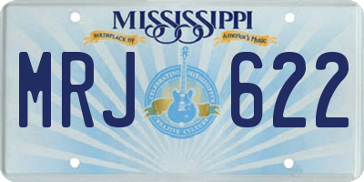 MS license plate MRJ622