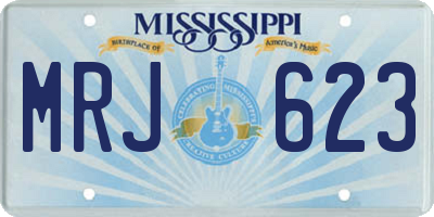 MS license plate MRJ623