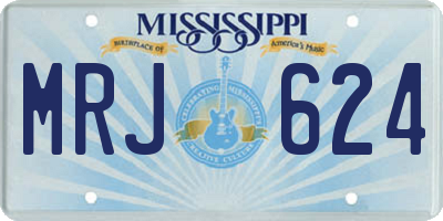 MS license plate MRJ624