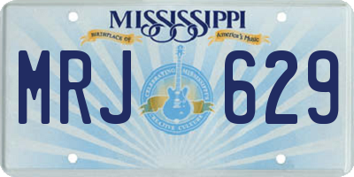 MS license plate MRJ629