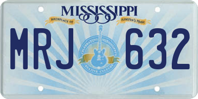 MS license plate MRJ632
