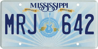 MS license plate MRJ642