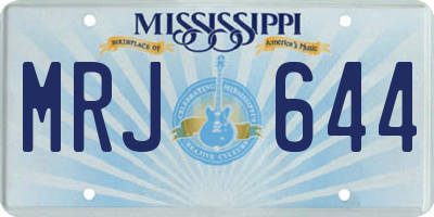 MS license plate MRJ644