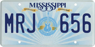 MS license plate MRJ656