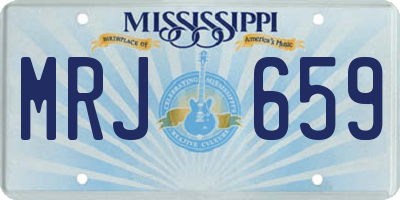 MS license plate MRJ659