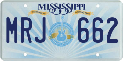 MS license plate MRJ662