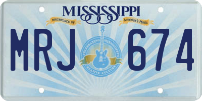 MS license plate MRJ674