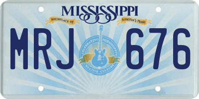 MS license plate MRJ676