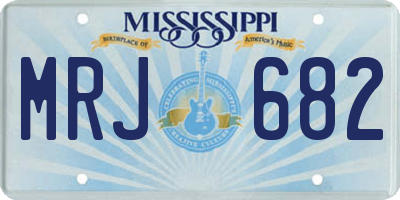 MS license plate MRJ682