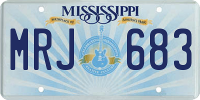 MS license plate MRJ683