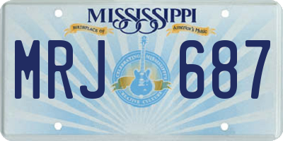 MS license plate MRJ687
