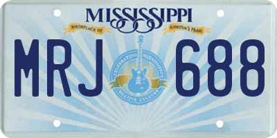 MS license plate MRJ688