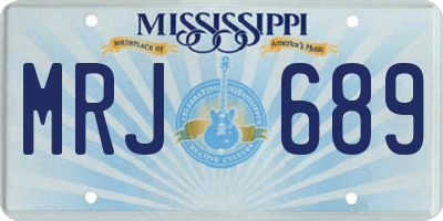 MS license plate MRJ689