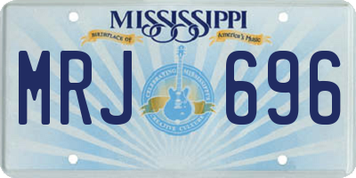 MS license plate MRJ696