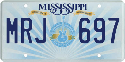 MS license plate MRJ697